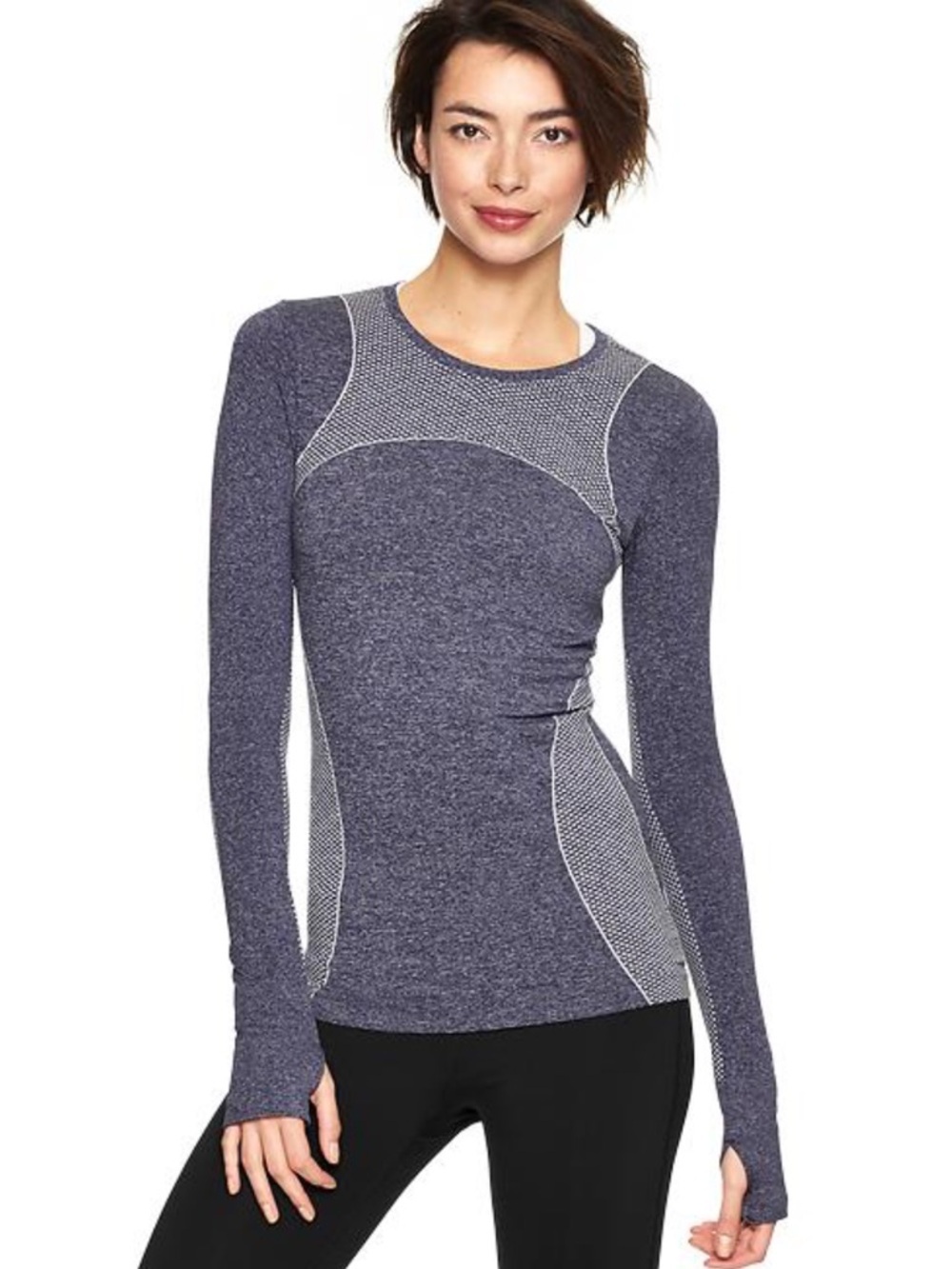 GapFit Motion graphic long-sleeve T soze Medium